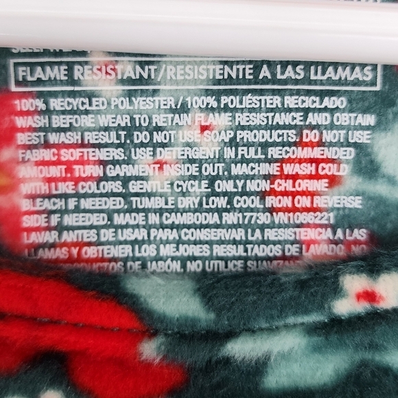 Cat & Jack NWT Velour Floral Night Gown Pajamas Long Sleeve Ruffles Girl's - Picture 6 of 6